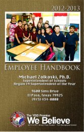 YISD Employee Handbook - Ysleta Independent School District ...