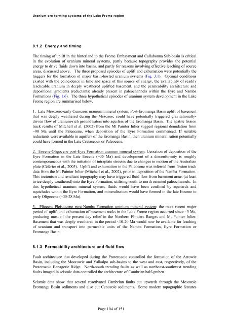 Uranium ore-forming systems of the - Geoscience Australia