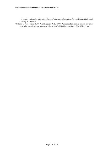 Uranium ore-forming systems of the - Geoscience Australia