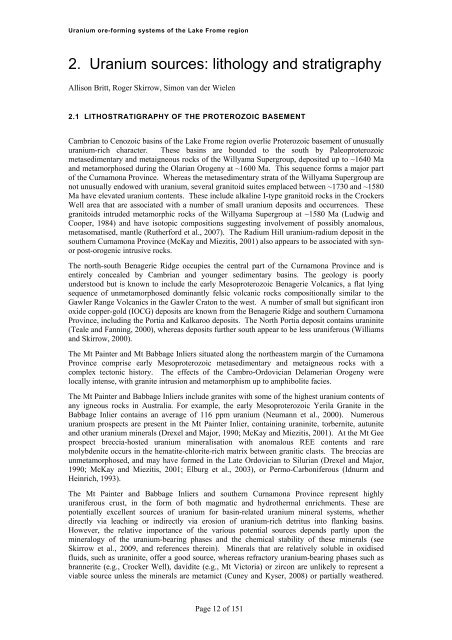 Uranium ore-forming systems of the - Geoscience Australia