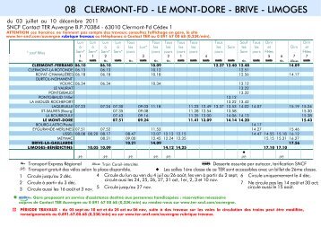 08 clermont-fd - le mont-dore - brive - limoges - TER SNCF