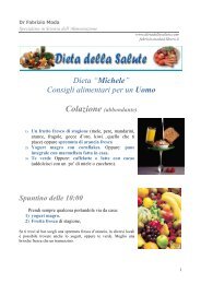 Dieta Michele - Uomo - Dieta della salute - Dott. Fabrizio MODA