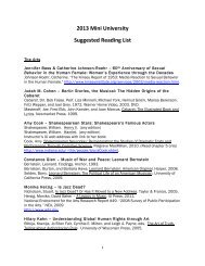 2013 Mini University Suggested Reading List - Indiana University ...