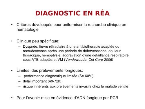 Aspergillose invasive : épidémiologie, diagnostic et traitement.