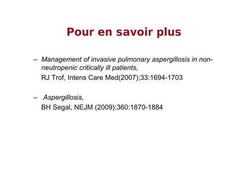 Aspergillose invasive : épidémiologie, diagnostic et traitement.