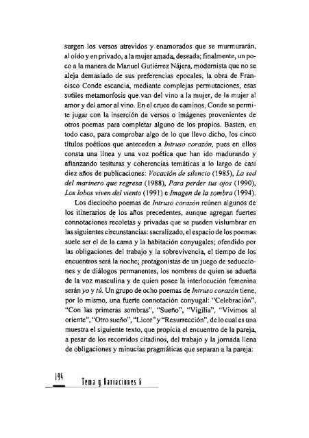La poesÃ­a de JosÃ© Francisco Conde Ortega / Enrique LÃ³pez Aguilar