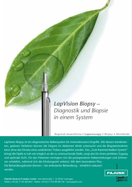LapVision Biopsy – Diagnostik und Biopsie in einem System - 2010