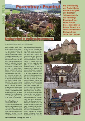 Porrentruy â¢ Pruntrut - Birseck Magazin