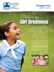 2009-2012 Strategic Plan - Girl Guides of Canada.