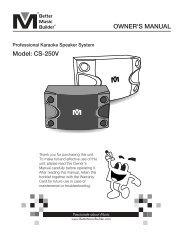 Model: CS-250V OWNER'S MANUAL - BMB :: Better Music Builder