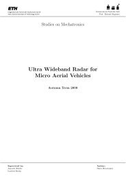 Ultra Wideband Radar for Micro Aerial Vehicles - Student Projects