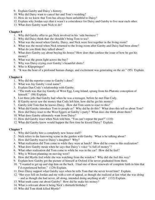 Gatsby questions (pdf)