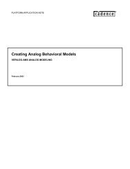 Creating Analog Behavioral Models - Cadence - Cadence Design ...
