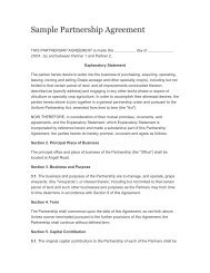 Sample Partnership Agreement - New York Grape Programs