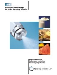 Maximum Free Passage SK Series SprayDry® Nozzles - Spraying ...