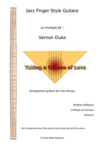 Vernon Duke Jazz Finger Style Guitare - ChatBada Musique