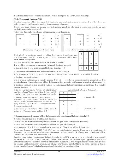 Olympiades maths - Laroche - Free