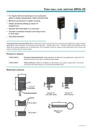 GPLS-25 Thru-Wall Level Switches