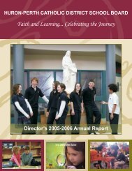 Annual Report - Huron-Perth Catholic District School Board