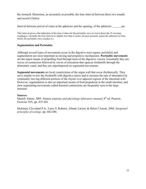 CHEMICAL AND PHYSICAL PROCESSES OF DIGESTION