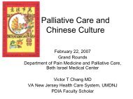 Palliative Care and Chinese Culture - Department of Pain Medicine ...