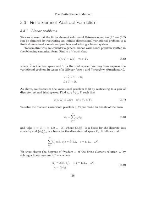 Part II Implementation - FEniCS Project