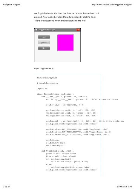 The wxPython tutorial