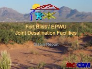 Fort Bliss / EPWU Joint Desalination Facilities