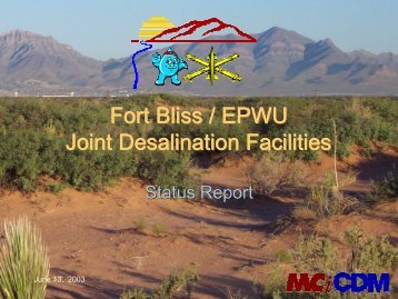 Fort Bliss / EPWU Joint Desalination Facilities