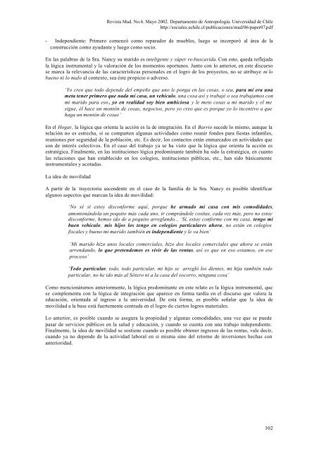 Experiencias y Significados asociados a la idea de movilidad social ...