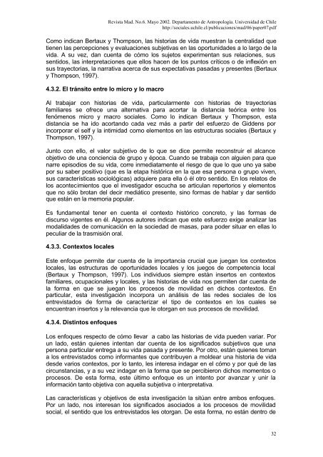 Experiencias y Significados asociados a la idea de movilidad social ...