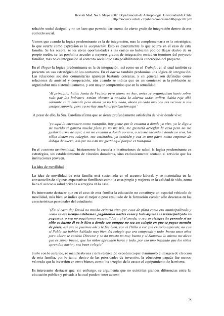 Experiencias y Significados asociados a la idea de movilidad social ...