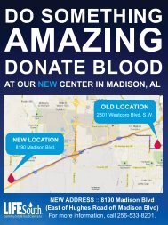 Do something amazing, donate blood at our new center in Madison ...