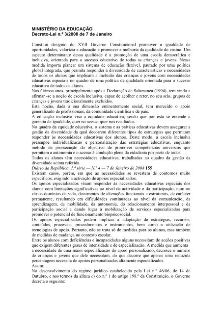 Decreto-Lei n.Âº 3/2008 de 7 de Janeiro - Agrupamento de Escolas ...