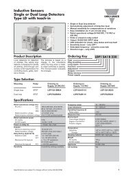 Inductive Sensors Single or Dual Loop Detectors ... - Carlo Gavazzi AB