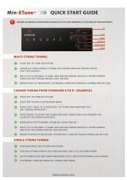 Min-ETune™ QUICK START GUIDE - Gibson