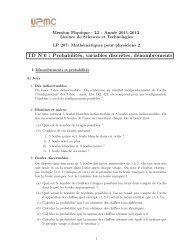 TD N6 : Probabilités, variables discr`etes, dénombrements - lpthe
