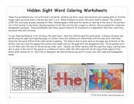 Hidden Sight Word Color Worksheets - Heidi Songs