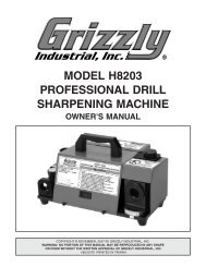 model h8203 professional drill sharpening machine - Grizzly ...