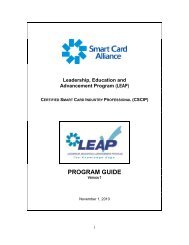 LEAP Program Manual and Guidelines - Smart Card Alliance