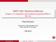 MATH 590: Meshfree Methods - Chapter 12: Interpolation with ...