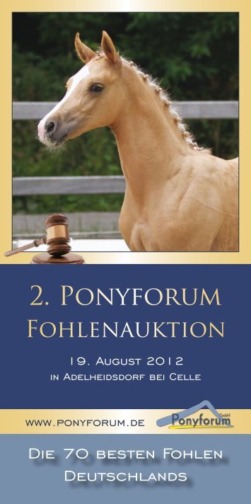 2. Ponyforum - Mennraths Auktionen