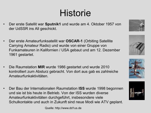 Amateurfunk ÃƒÂ¼ber Satelliten - DD1US