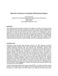 Behavior of Columns in Composite CES Structural System