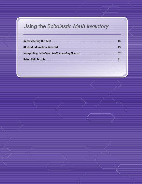 Scholastic Math Inventory - Scholastic Education Product Support