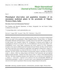 Phenological observation and population dynamics of six ...