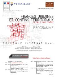 FRAngES uRbAInES Et C0nFInS tERRIt0RIAux - Calenda