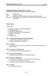 Protokoll der Jugend-Jahreshauptversammlung - VfB Hermsdorf