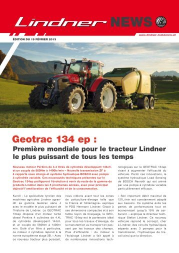 Geotrac 134 ep : - Lindner Traktoren