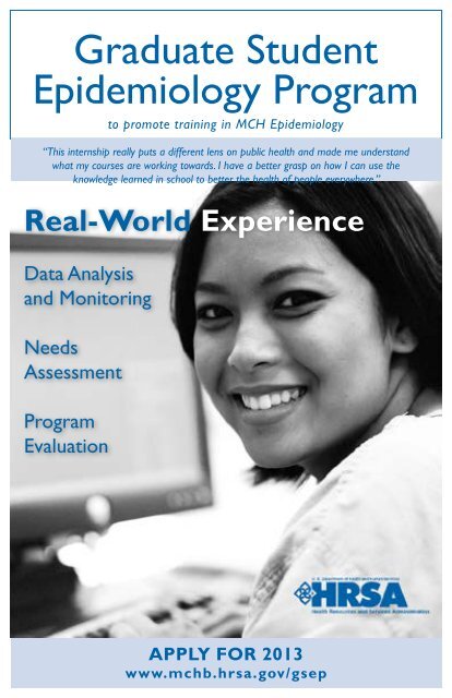 GSEP Epidemiology Program flyer 2013 - HRSA